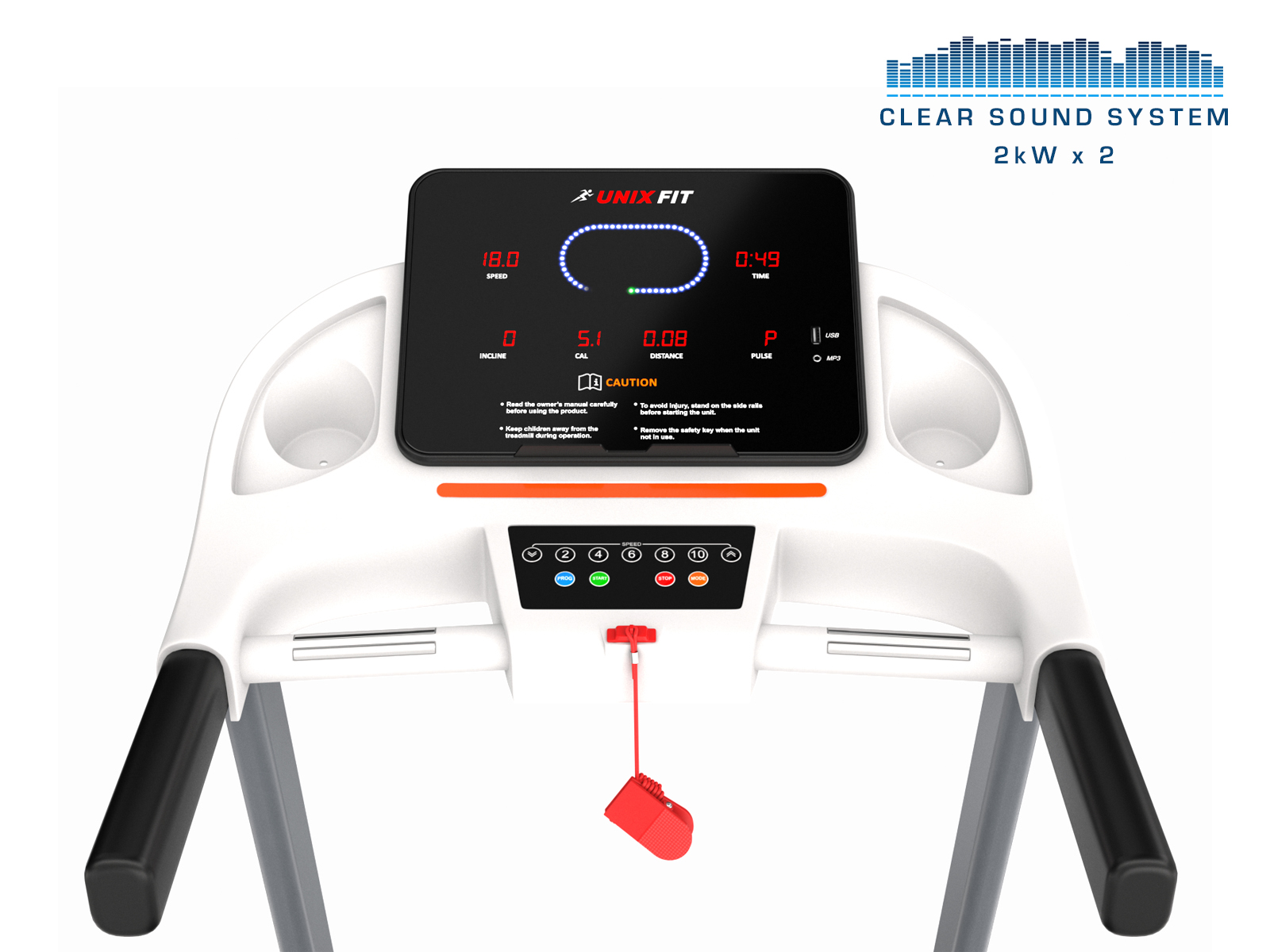 Беговая дорожка Unix Fit ST-630R White