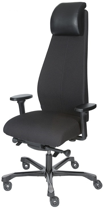 Эргономичное кресло Falto FIRST (наклон вперёд, зауженная спинка, ткань, чёрный)