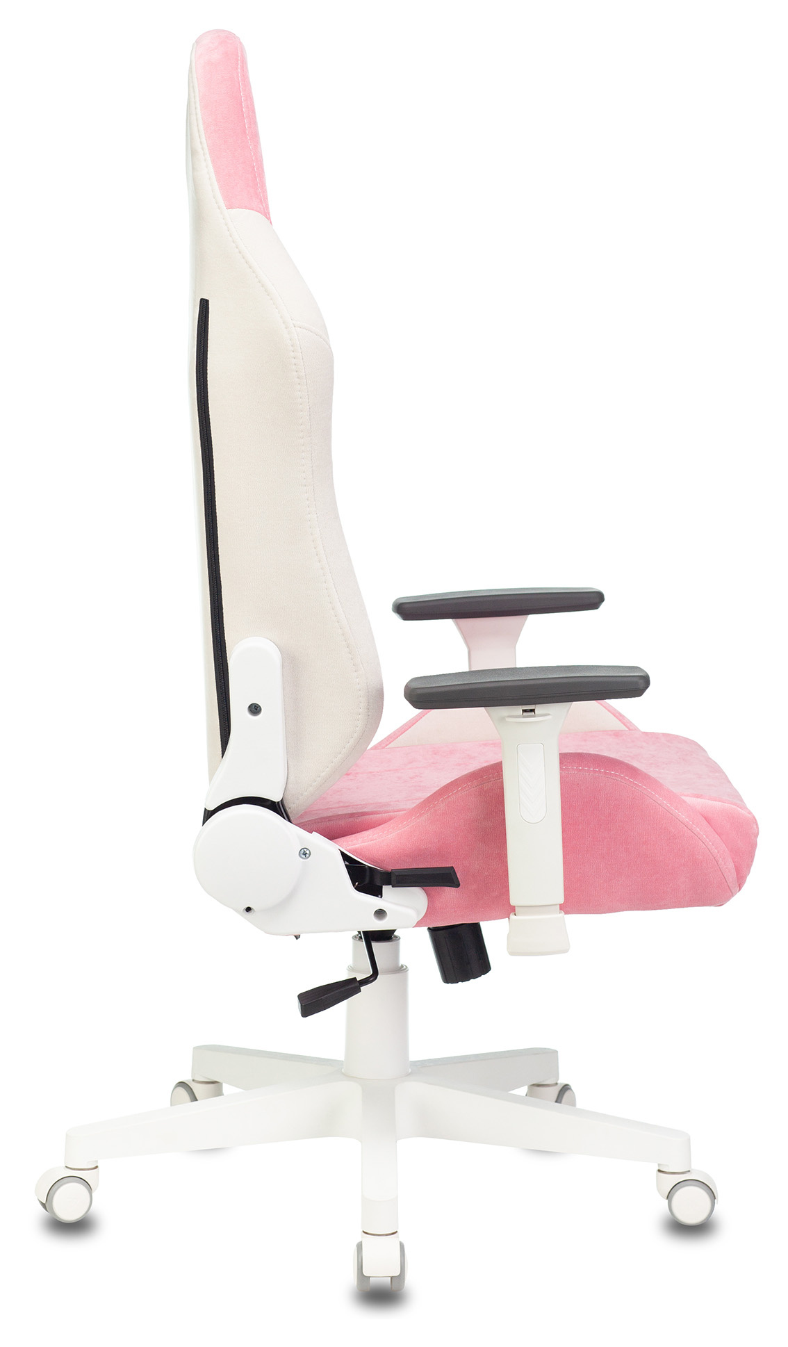 Геймерское кресло Zombie Fabric белый/розовый с подголов., крестовина пластик (белый)