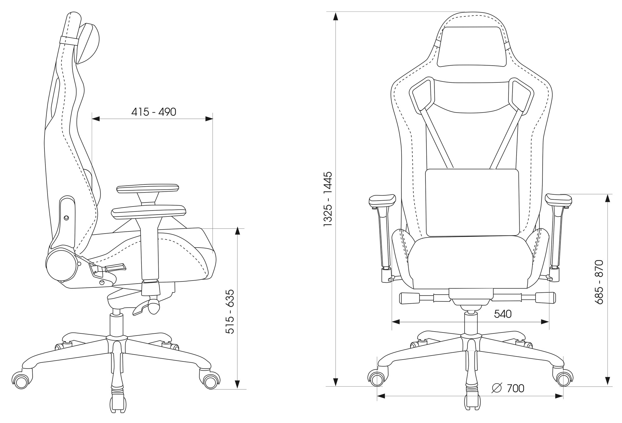 Геймерское кресло Knight черный ромбик экокожа с подголов., крестовина металл