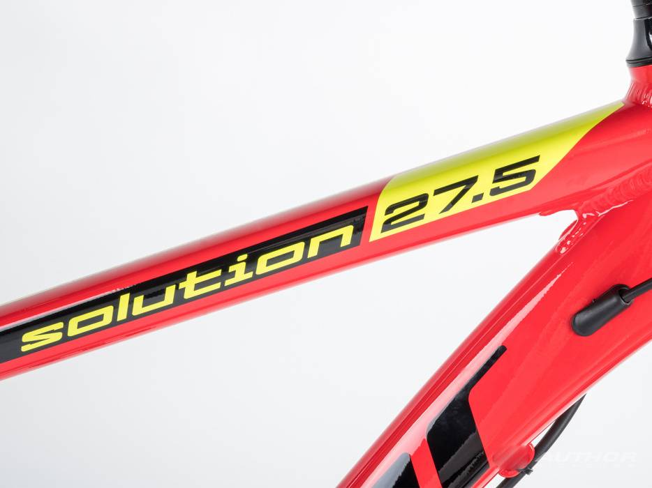 Велосипед Author Solution 17" (22) красный/черный/салатовый