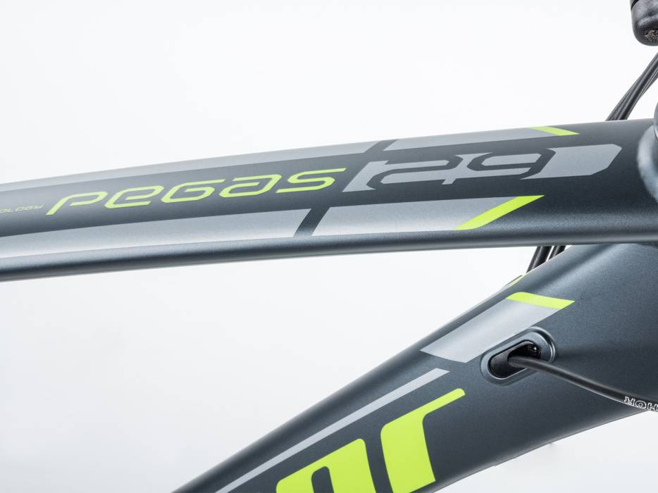 Велосипед Author Pegas 29 17" (22) серый/салатовый/серебро