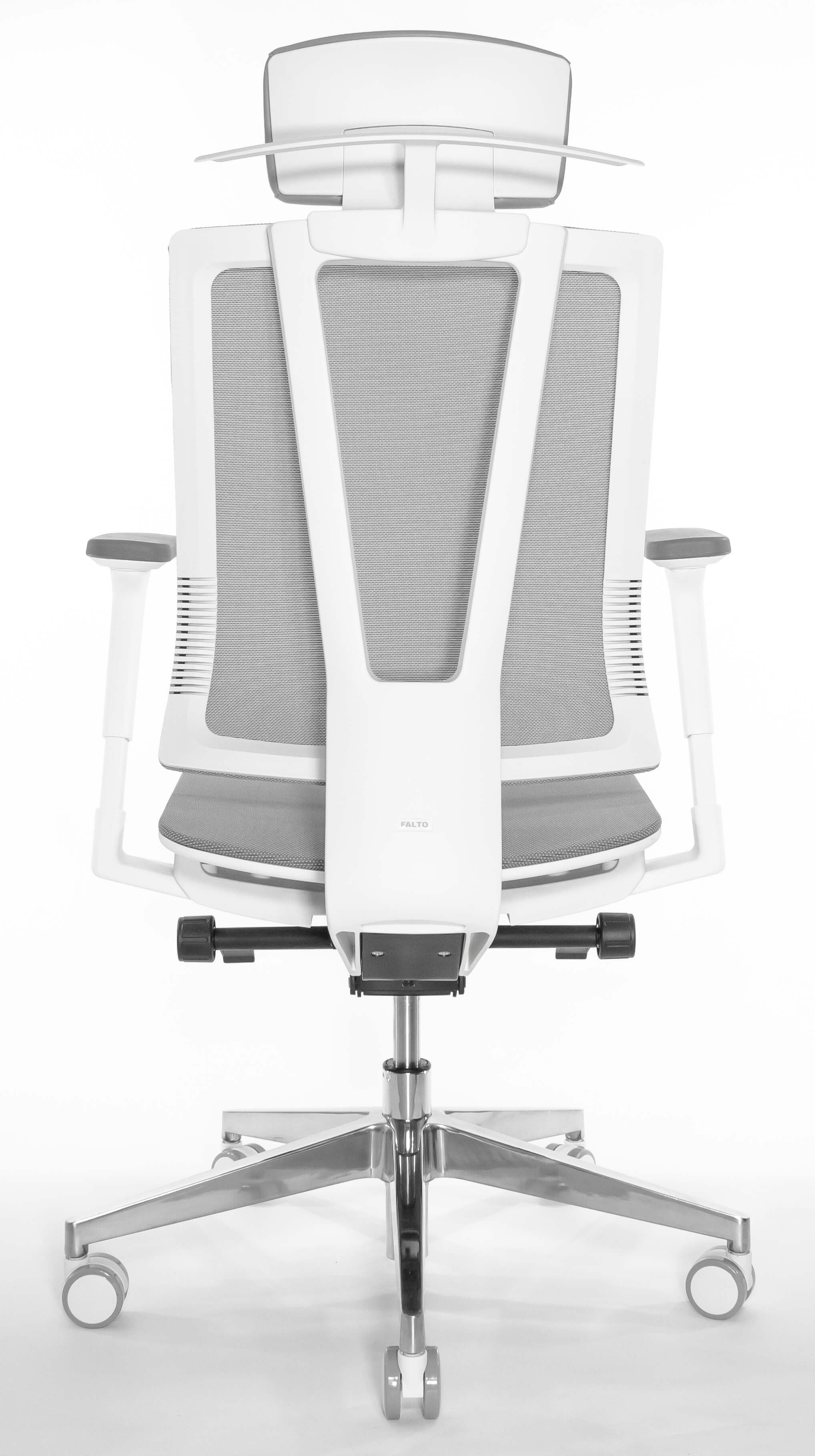 Эргономичное кресло Falto G1 Air (3 уровня поясницы, сетка, каркас белый, серый)