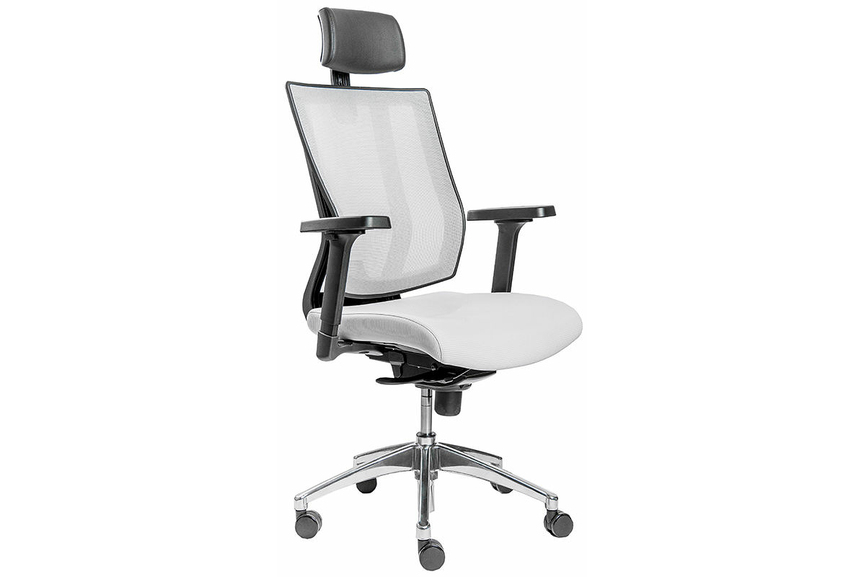 Эргономичное кресло Falto PROMAX (динамичная спинка, сетка, ткань, каркас чёрный, серый)