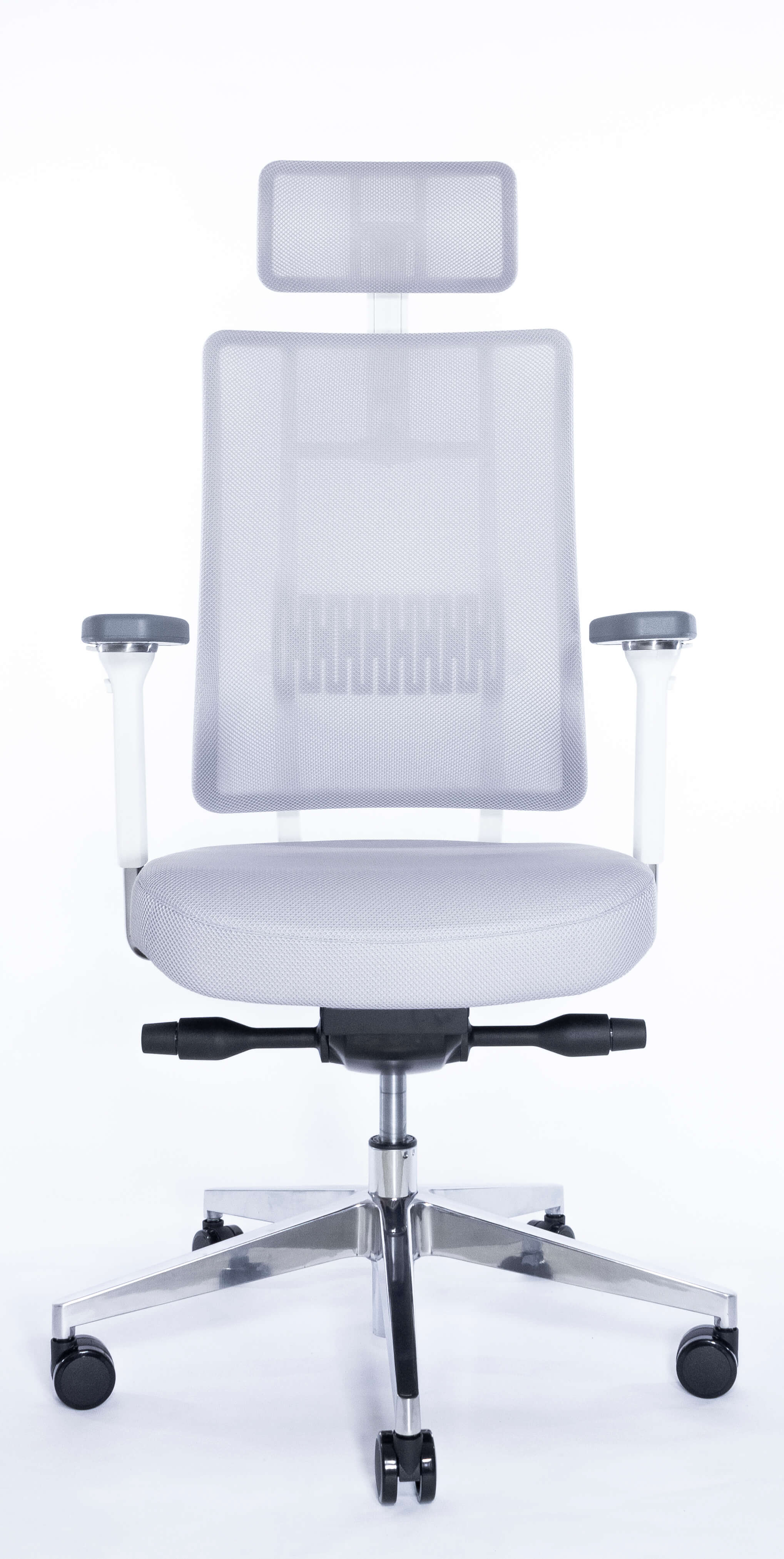 Эргономичное кресло Falto X TRANS (наклон переднего края сиденья, сетка, ткань, каркас белый, серый)