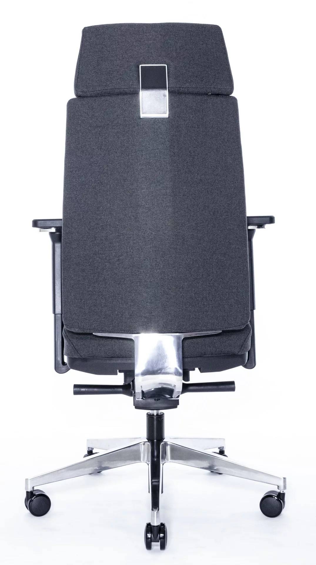 Эргономичное кресло Falto TRONA 1702-18H Medley black 60999 (черный каркас / т. серая ткань / АЛ крестовина)