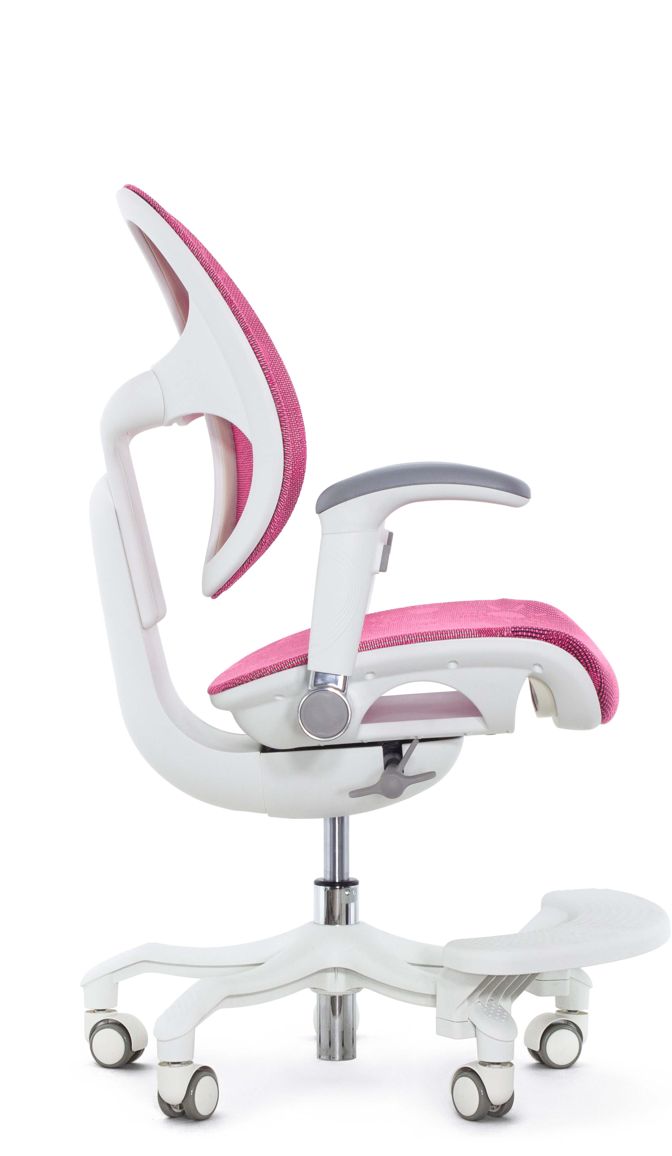 Детское эргономичное кресло Falto ORTO (корсетная спинка, слайдер, подлокотники 3D, сетка, розовый)