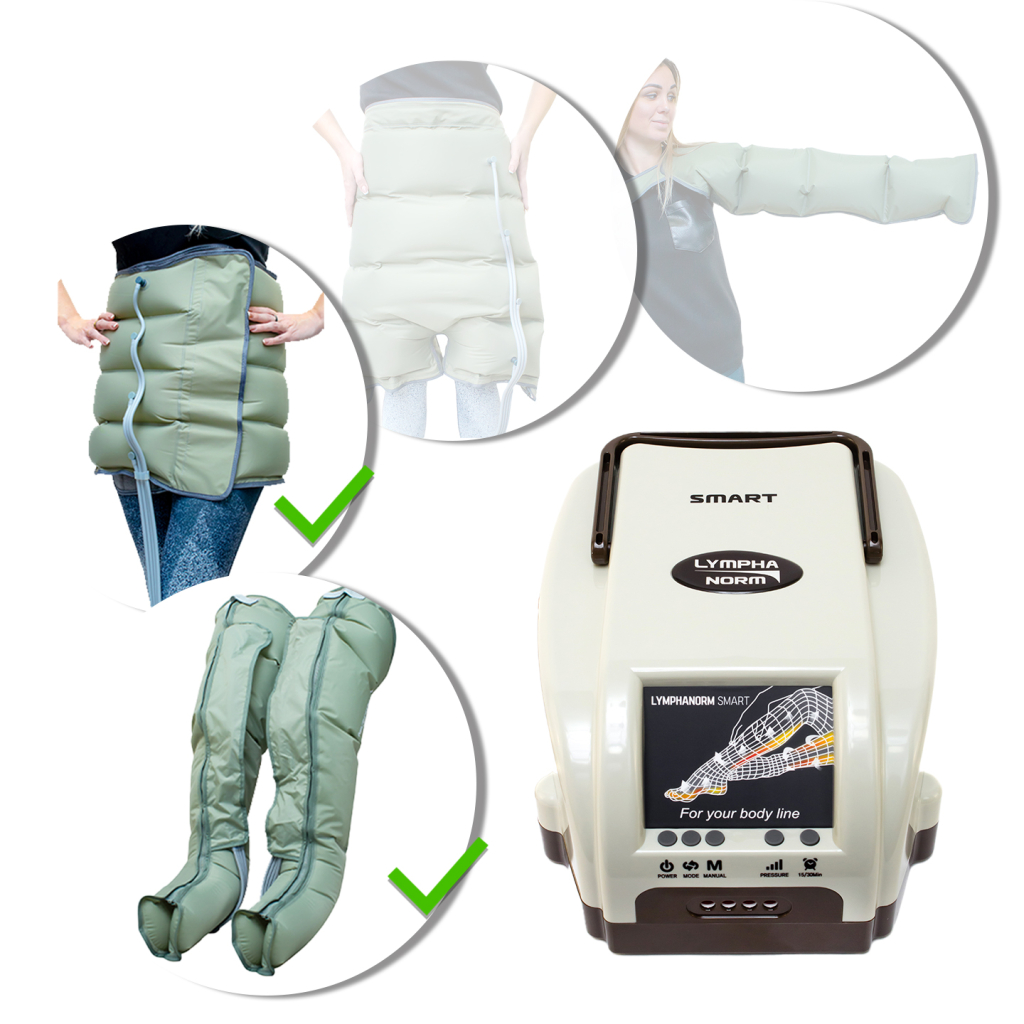 Лимфодренажный аппарат LymphaNorm Smart + 2 манжеты для ног (XL) + талия (XL / XXL)