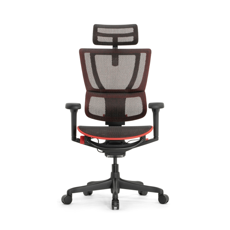 Геймерское кресло Falto IOO Ultra Game (наклон вперёд, сета, чёрный с красным)