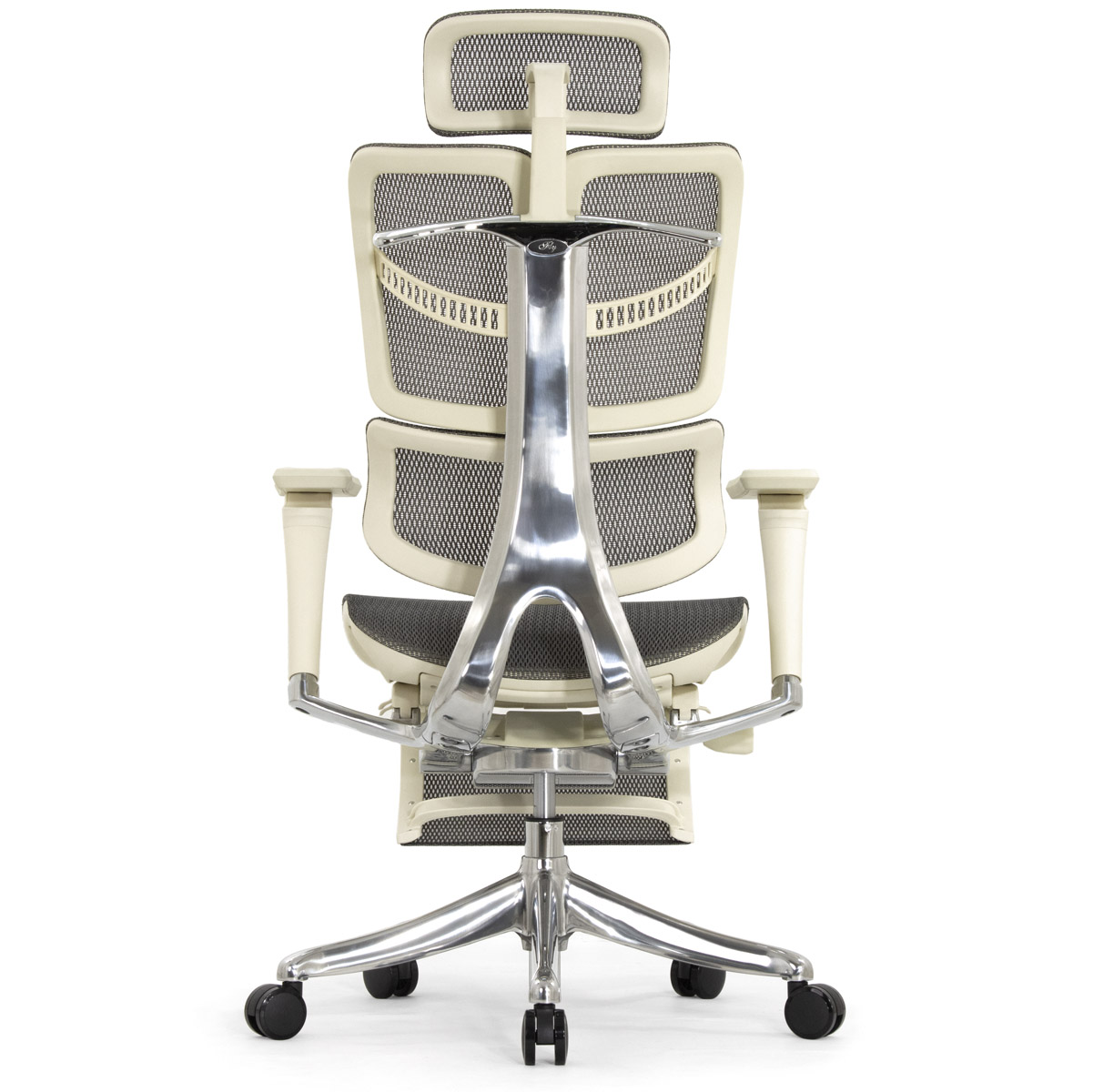 Анатомическое кресло Falto Fly 2 с подножкой (динамичный подголовник, подлокотники 6D (360), сетка, светлый)