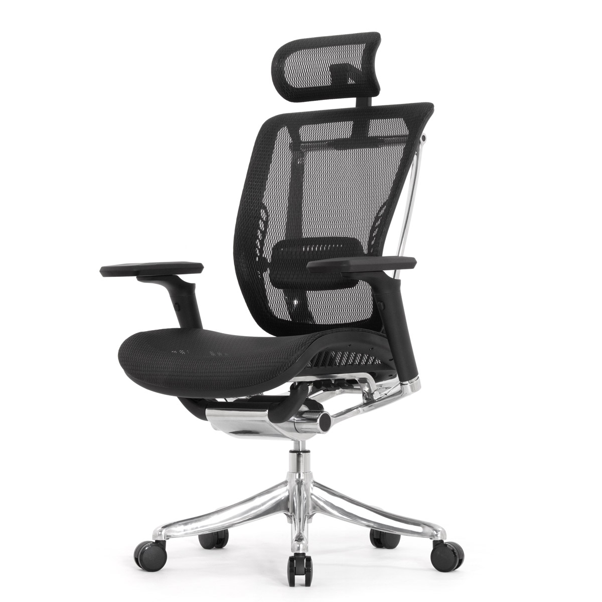 Эргономичное кресло Falto Spring 2 (поясничный валик, подлокотники 6D (360), сетка, чёрный)