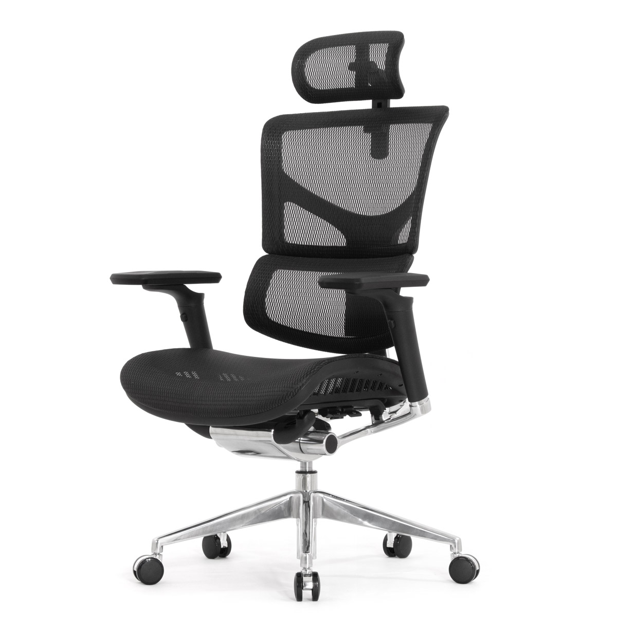 Эргономичное кресло Falto Sail 2 (динамичный поясничный упор, подлокотники 6D (360), сетка, чёрный)