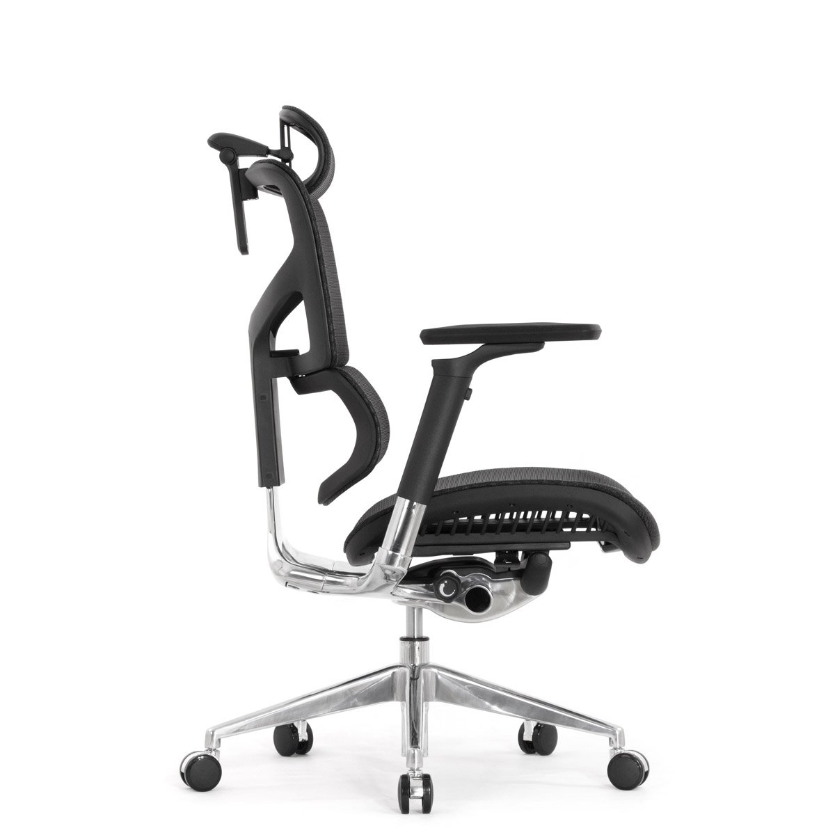 Эргономичное кресло Falto Sail 2 (динамичный поясничный упор, подлокотники 6D (360), сетка, чёрный)