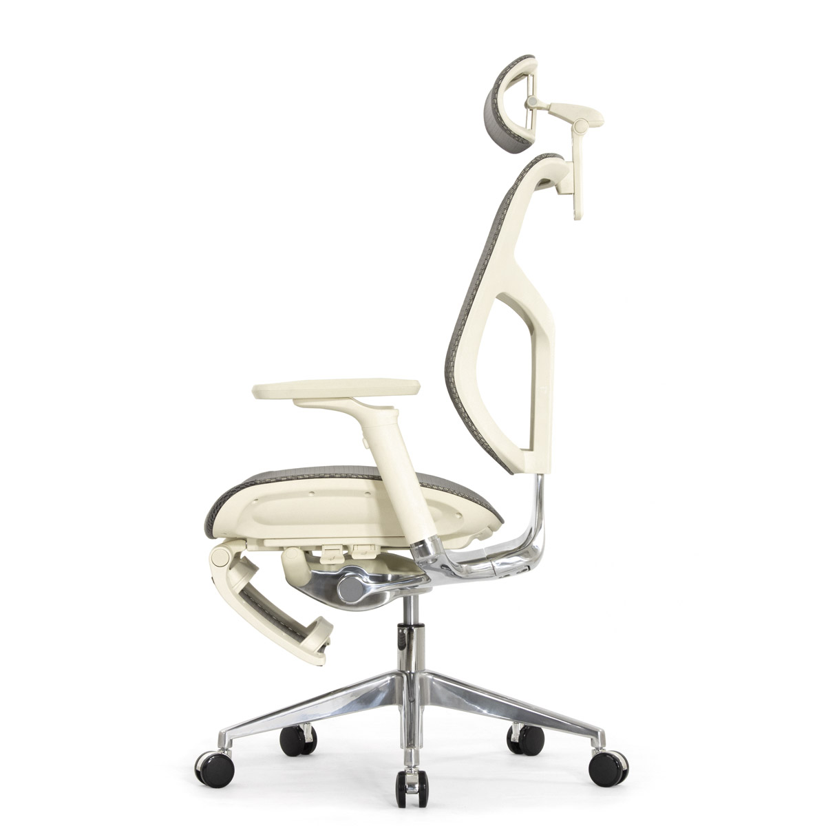 Эргономичное кресло Falto Star 2 с подножкой (подлокотники 6D (360), сетка, цвет светлый)