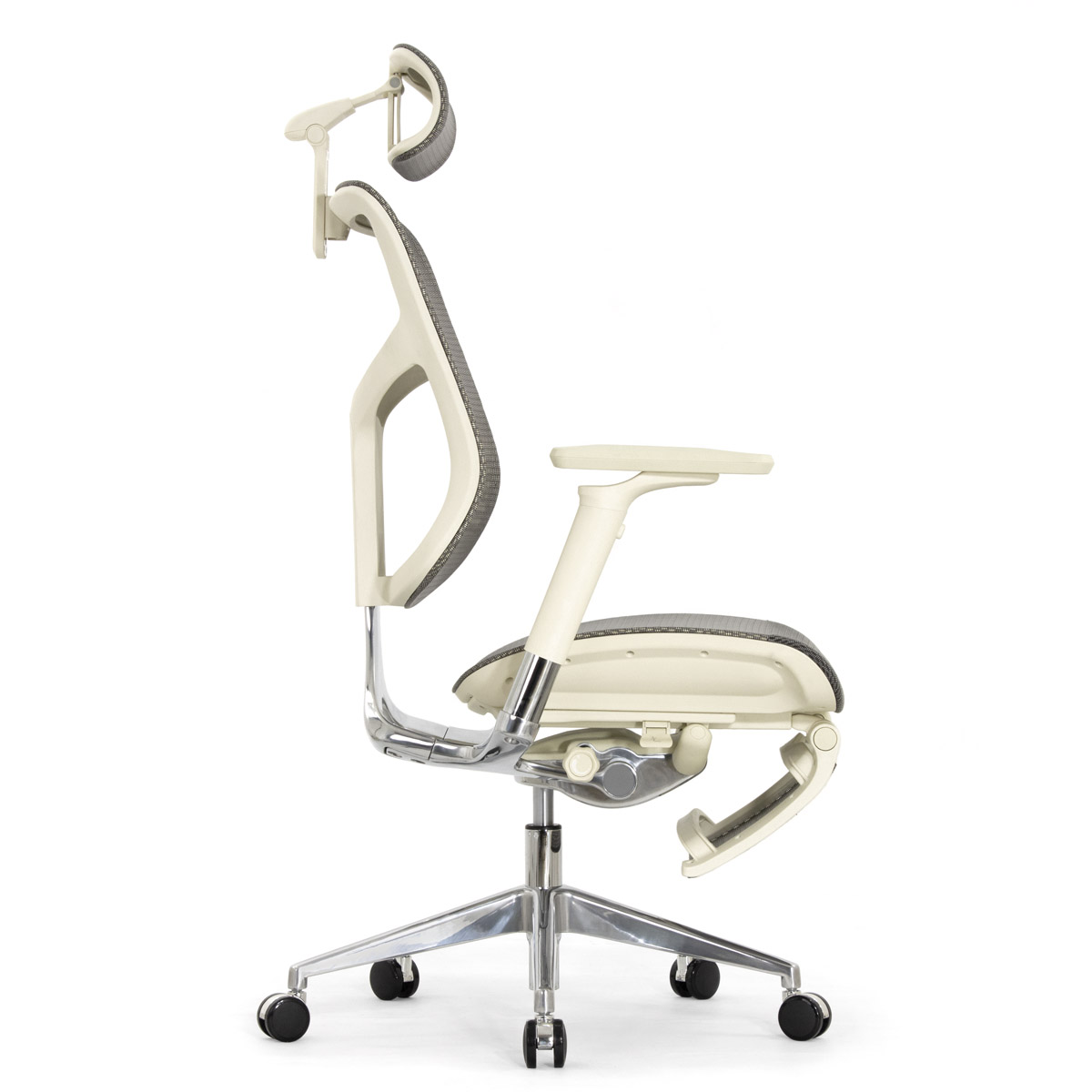 Эргономичное кресло Falto Star 2 с подножкой (подлокотники 6D (360), сетка, цвет светлый)