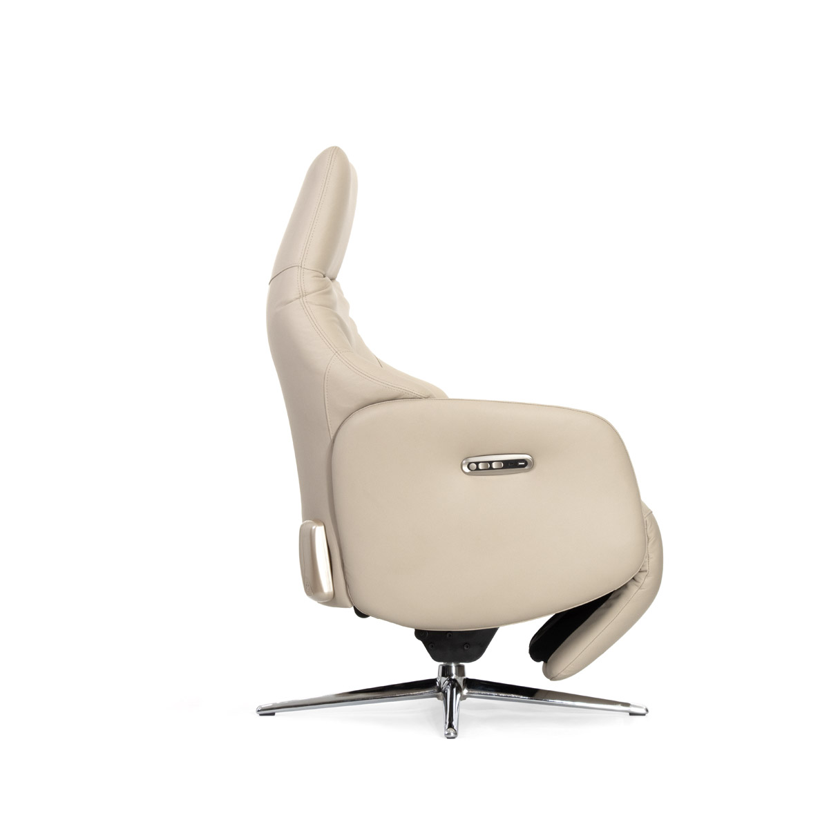 Кресло-реклайнер Falto Crema (2 мотора, zero, аккумулятор, натуральная кожа, бежевый)