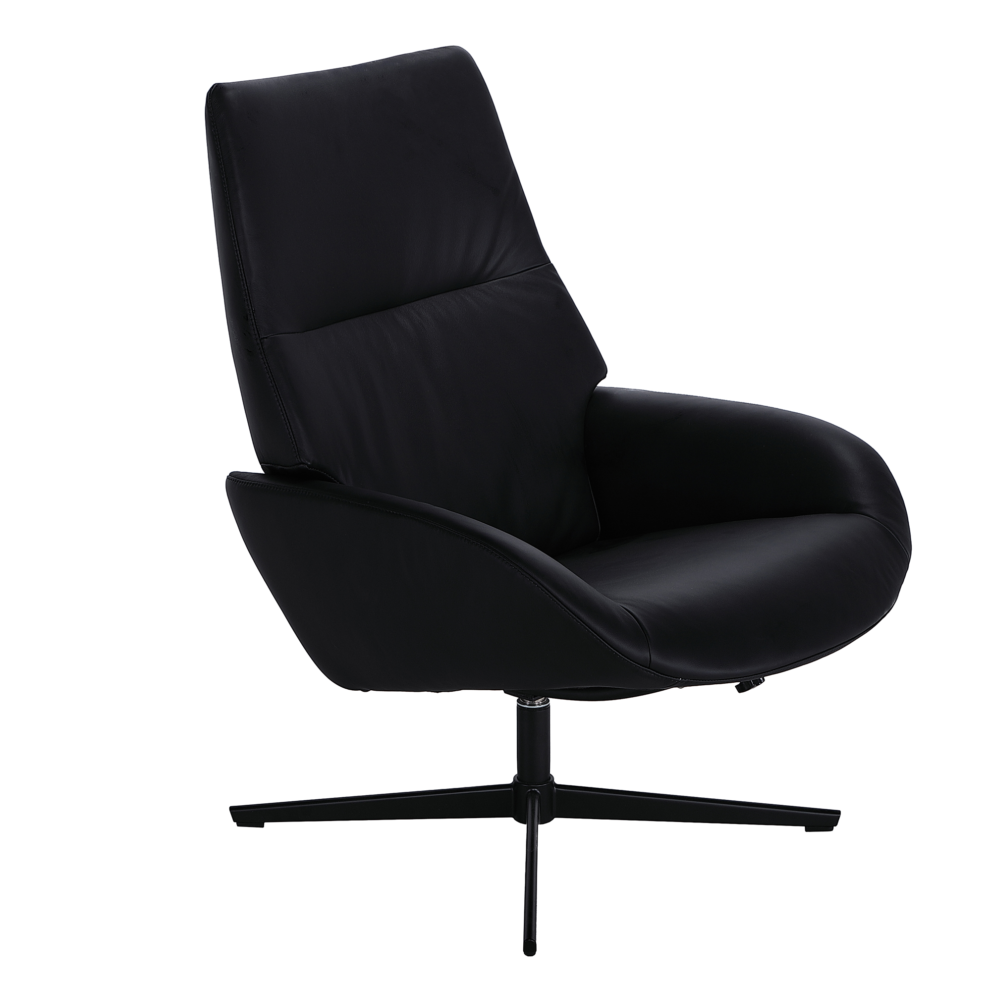 Кресло-реклайнер Ergo Lounge, чёрная кожа