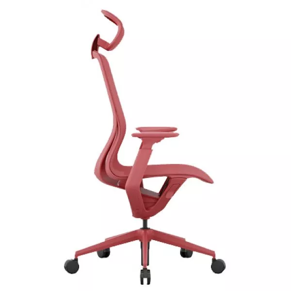 Эргономичное кресло Aria с подголовником сетка, коралловое