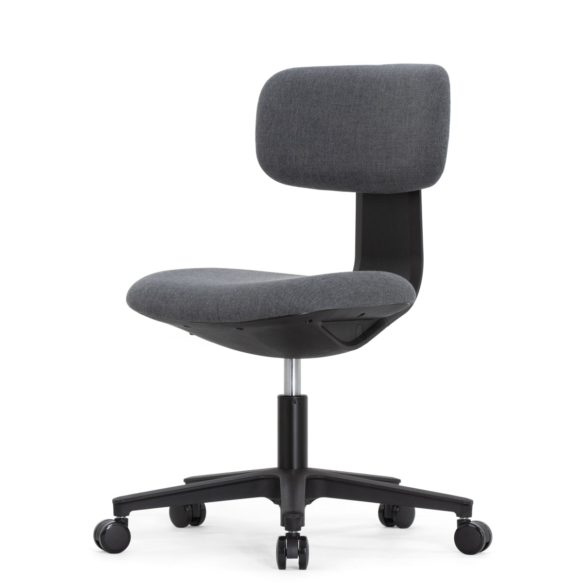 Эргономичное кресло Falto Rookie Plus (поворот спинки, ткань, каркас чёрный, тёмно-серый)