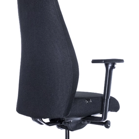 Эргономичное кресло Falto FIRST (наклон вперёд, зауженная спинка, ткань, чёрный)