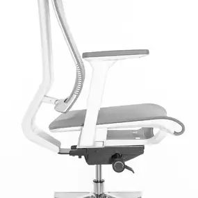 Эргономичное кресло Falto G1 Air (3 уровня поясницы, сетка, каркас белый, серый)