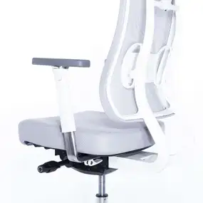 Эргономичное кресло Falto X TRANS (наклон переднего края сиденья, сетка, ткань, каркас белый, серый)