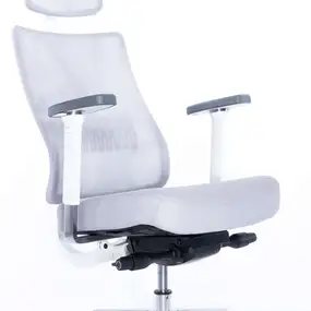 Эргономичное кресло Falto X TRANS (наклон переднего края сиденья, сетка, ткань, каркас белый, серый)
