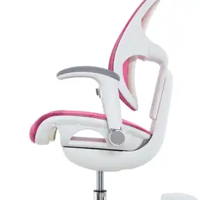 Детское эргономичное кресло Falto ORTO (корсетная спинка, слайдер, подлокотники 3D, сетка, розовый)