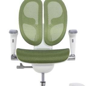 Детское эргономичное кресло Falto ORTO (корсетная спинка, слайдер, подлокотники 3D, сетка, зелёный)
