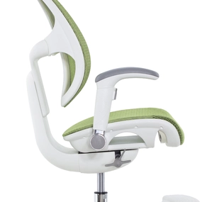 Детское эргономичное кресло Falto ORTO (корсетная спинка, слайдер, подлокотники 3D, сетка, зелёный)