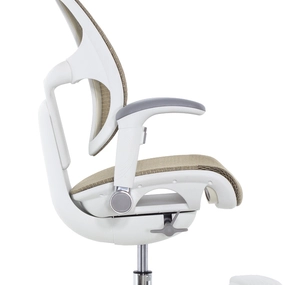 Детское эргономичное кресло Falto ORTO (корсетная спинка, слайдер, подлокотники 3D, сетка, золотой)