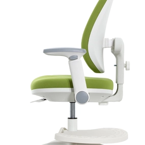 Детское эргономичное кресло Falto KIDS MAX DUO-P, ППУ латекс, спинка корсет, подножка, подлокотник 3D, обивка (зелёный)