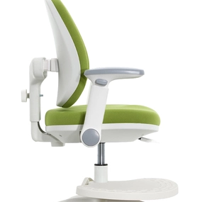 Детское эргономичное кресло Falto KIDS MAX DUO-P, ППУ латекс, спинка корсет, подножка, подлокотник 3D, обивка (зелёный)