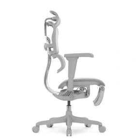 Эргономичное кресло Falto Ergohuman 2 Ultra с подножкой (наклон вперёд, сетка, серый)