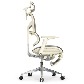 Эргономичное кресло Falto Sail 2 с подножкой (динамичный поясничный упор, подлокотники 6D (360), сетка, светлый)