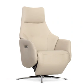 Кресло-реклайнер Falto Crema (2 мотора, zero, аккумулятор, натуральная кожа, бежевый)