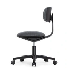 Эргономичное кресло Falto Rookie Plus (поворот спинки, ткань, каркас чёрный, тёмно-серый)