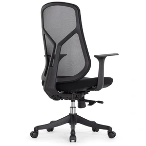 Эргономичное кресло Falto Кураж (без подголовника, сетка, ткань, черный)