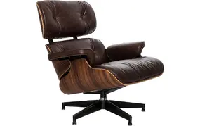 Кресло для отдыха Eames Lounge Chair & Ottoman Premium состаренная кожа